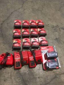 Lot of assorted Milwaukee tools various kinds many in like new condition see pictures