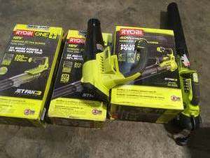 Lot of Ryobi Leaf Blowers customer returns see pictures