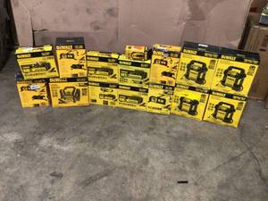 Lot of assorted Dewalt tools open box customer returns various models and conditions
