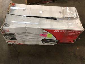 Brinly Hardy 40 in. Tow-Behind Combination Aerator-Spreader not used
