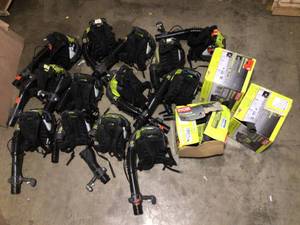 Lot of assorted Ryobi Backpack Blowers used customer returns various condition see pictures