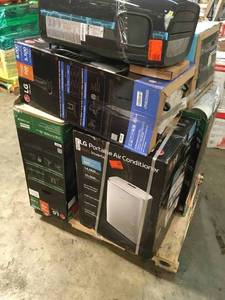 Pallet with assorted LG Portable Air Conditioners various models and conditions customer returns see pictures