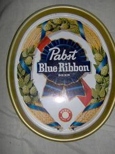 Pabst oval beer tray. Steel. 15 x 12. As shown.