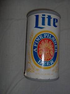 Lite beer cardboard bank. 9 x 5. As shown.