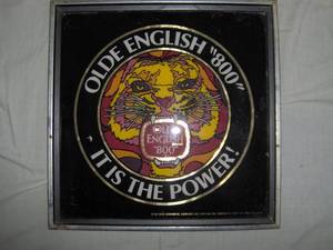 Olde English 800 malt liquor sign. 15 x 15. 1981 Blitz-Weinhard co. As shown.