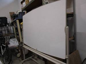 White Board on Roller Frame