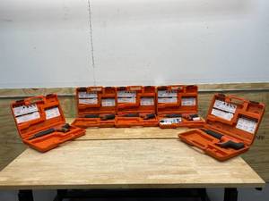 lot 31 image: RAMSET Lot of 5-  Cobra 0.27 Caliber Semi-Automatic Powder Actuated Tool with Silencer with Cases