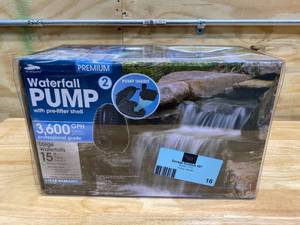 lot 16 image: SMARTPOND 3600-GPH Submersible Waterfall Pump (retails for $198)