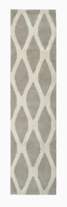 lot 33 image: ALLEN  ROTH Barrbridge 2 x 8 Stone cameo Indoor Trellis Mid-Century Modern Runner