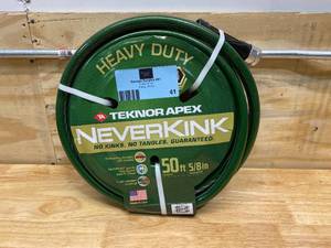 lot 41 image: NEVERKINK 58 in. Dia x 50 ft. Heavy Duty Water Hose