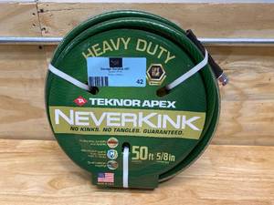 lot 42 image: NEVERKINK 58 in. Dia x 50 ft. Heavy Duty Water Hose