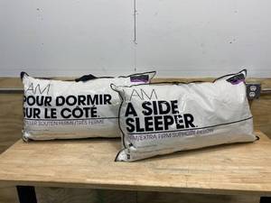 lot 84 image: I AM Lot of 2-  Side Sleeper Down Alternative King Pillows