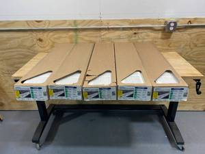 lot 86 image: AMERIMAX HOME PRODUCTS Lot of 5-  3 ft. White Snap-In Filter Gutter Guard (25-Pack)