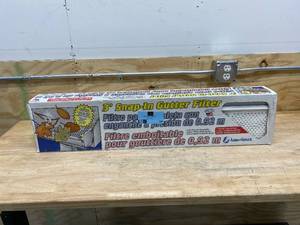 lot 94 image: AMERIMAX HOME PRODUCTS-  3 ft. White Snap-In Filter Gutter Guard (25-Pack)