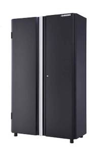 lot 114 image: HUSKY Ready-to-Assemble 48 in. W x 72 in. H x 18 in. D Steel Tall Garage Cabinet in Black