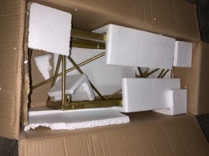 STYLEWELL GOLD METAL WALL-MOUNT FLOATING SHELF (SET OF 2). SEE PICTURES