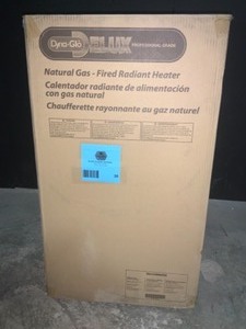 DYNA-GLO DELUX 50K-100K BTU NATURAL GAS RADIANT PORTABLE HEATER. SEE PICTURES