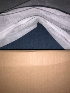 NOBLE HOUSE BORDEAUX DARK BLUE SQUARE OTTOMAN. SEE PICTURES