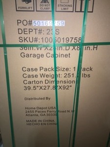 HUSKY HEAVY DUTY WELDED 36 IN. W X 81. H X 24 IN. D STEEL GARAGE TALL GARAGE CABINET IN BLACK. SEE PICTURES
