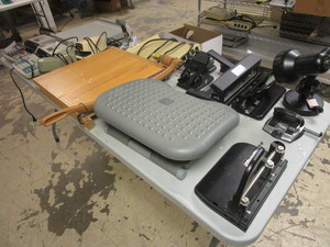 ASSRTD. OFFICE SUPPLIES, PAPER CUTTER, ELECTRICHEAVY-DUTY STAPLERS, DESK FOOT REST, MORE
