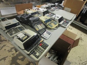 ASSRTD. OFFICE SUPPLIES, HEAVY-DUTY STAPLERS, CALCULATORS, CASE OF SMEAD FOLDERS, MORE