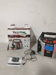 VECTOR 800 Peak Amp Portable Car Jump Starter with 120 PSI Compressor and Triple USB Power