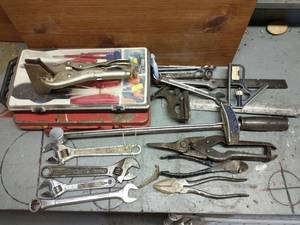 Collection Of Wrenches And Other Tools