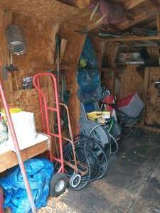 Shed Full Of Tools And Lawn Tools