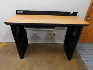 lot 2 image: Craftsman Work Bench & Two Locking Storage Cabinets