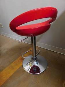 lot 29 image: Red Shop Stool