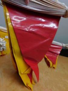 lot 30 image: 4 - 100 Yellow & Red String Flag Banners