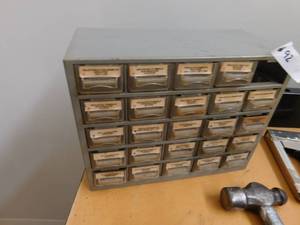 lot 92 image: Nut & Bolt Bin and Misc. Tools