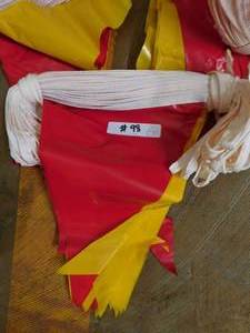 lot 98 image: 7 - 100 Yellow & Red String Flag Banners