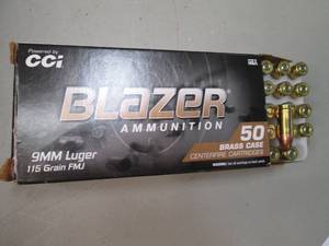 CCI Blazer Ammunition 9mm Luger 115...