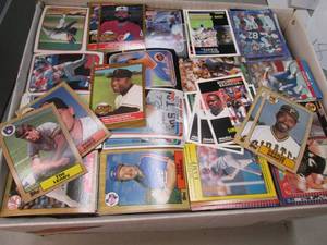 Large box loaded with old cards Ba...
