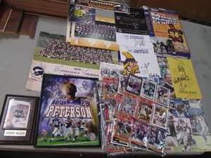Vikings fan lot of memorabilia. Pic...