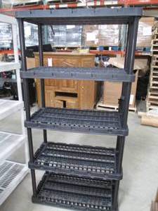 Black Plastic 5 tier Storage Shelf....