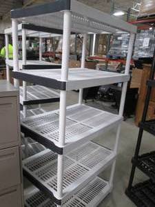 Heavy Duty White Plastic 5 tier Sto...