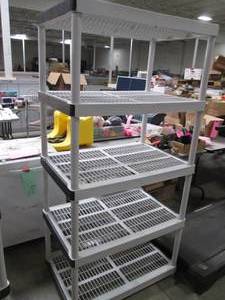 Heavy Duty White Plastic 5 tier Sto...