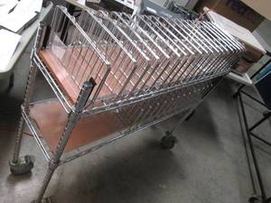 Uline 2 tier metal rolling kitchen ...