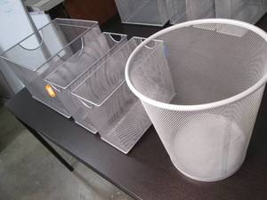 Set of Wire basket organizer storag...