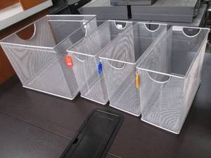 Set of Wire basket organizer storag...
