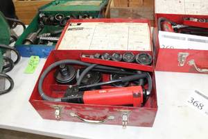lot 369 image: Gardner Bender Knockout Punch Set  with GB Hand Pump PH-20, Metal Case