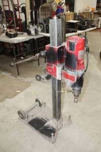 lot 460 image: Milwaukee Heavy Duty Dymodrill Concrete Drill  with Stand