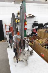 lot 465 image: Milwaukee Heavy Duty Dymodrill Concrete Drill 4094  with Dymorig Stand 4130