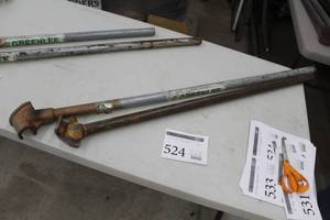lot 524 image: Lot of (2) Greenlee Pipe Bender No. 512 34, No. 508 12