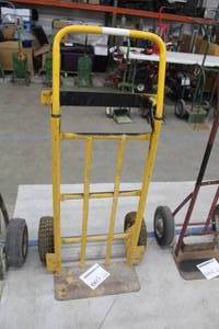 lot 665 image: Welding Dolly 4-wheel Yellow 24Wx17Dx49H