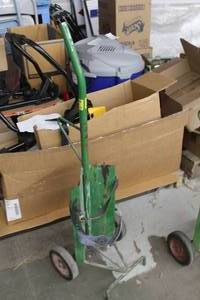 lot 697 image: Welding Dolly 2-wheel Green 13Wx11Dx39H  with Tank Strap