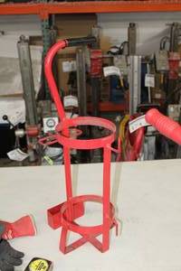 lot 709 image: Steel Welding Caddy Red 9Wx10Dx25H