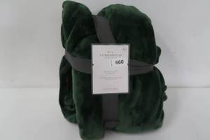lot 660 image: Microplush Bed Blanket - Threshold - Green